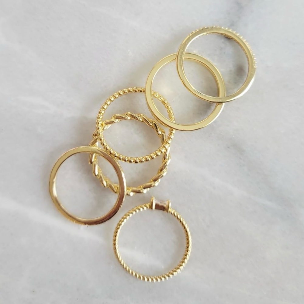 Ettika Dainty Stacking Rings Set